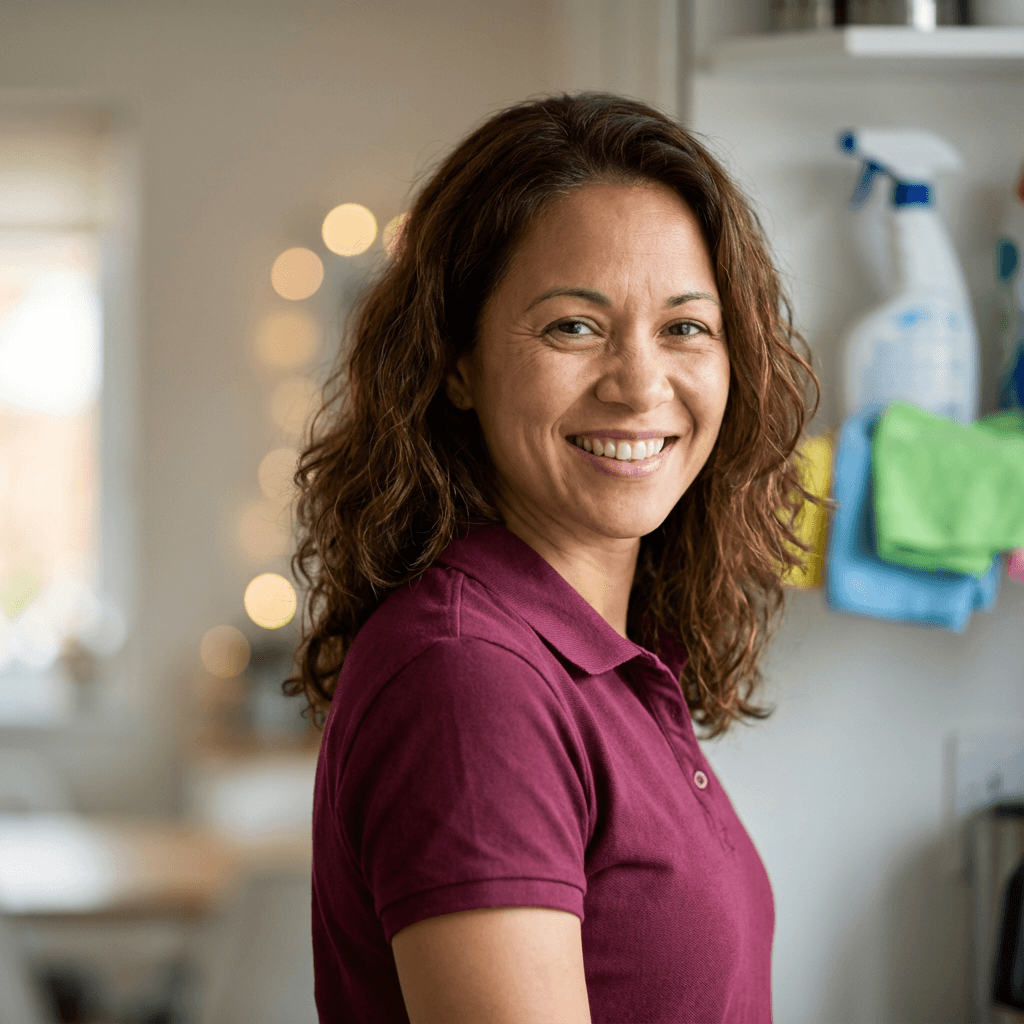 Portrait d'une femme dans la trentaine avec un sourire naturel